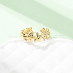 304 Stainless Steel Open Cuff Rings for Women&nbsp;RJEW-K309-15G