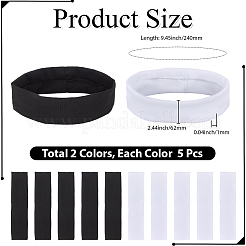 10Pcs 2 Colors Polyester Yoga Slastic Headbands&nbsp;OHAR-GF0001-56