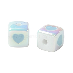 10Pcs Opaque Acrylic Enamel Beads&nbsp;ACRC-FS0001-02C
