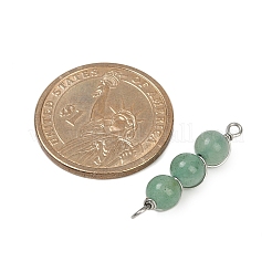 10Pcs 10 Styles Copper Wire Wrapped Natural & Synthetic Mixed Gemstone Round Beaded Connector Charms&nbsp;PALLOY-JF03602