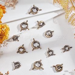12Pcs 3 Styles Brass Spring Ring Clasps&nbsp;KK-FH0004-11