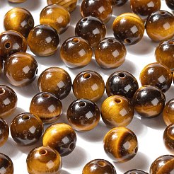 100Pcs 8mm Natural Tiger Eye Beads Round Beads&nbsp;DIY-LS0002-48