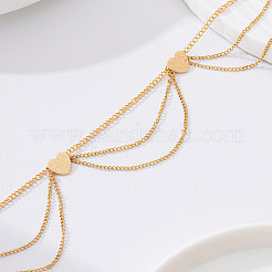 Summer Beach Alloy Heart Layered Tassel Chain Belts for Women&nbsp;WG38E0B-01
