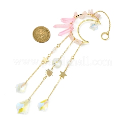 Moon & Star Brass Hanging Ornaments&nbsp;HJEW-JM01478-01