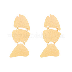 Iron Textured Stud Dangle Earrings for Women&nbsp;WG6918F-01