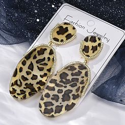 Alloy acrylic Dangle Stud Earrings&nbsp;LS-EJEW-M074-01G-01