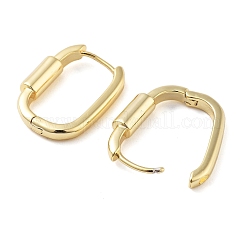 Brass Oval Hoop Earrings for Women&nbsp;EJEW-F347-02G-01