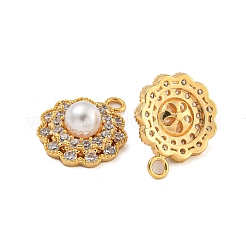 Brass Micro Pave Cubic Zirconia Pendants&nbsp;KK-U036-06G