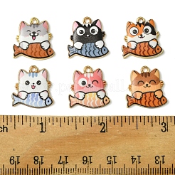 14Pcs 6 Styles Rack Plating Alloy Enamel Pendants&nbsp;FIND-FS0003-04