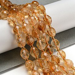Heated Natural Citrine Beads Strands&nbsp;G-N342-44
