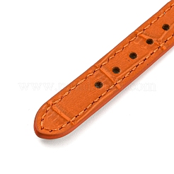 Leather Textured Bracelet Straps Slide Wristbands for Slide Charms&nbsp;AJEW-K232-01G-06