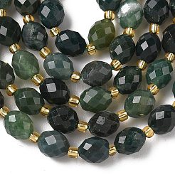 Natural Moss Agate Beads Strands&nbsp;G-F809-A29-01