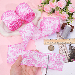 Polyester Imitation Burlap  Ribbon&nbsp;OCOR-WH0082-521A