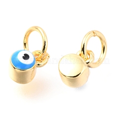 Brass Enamel Pendants&nbsp;KK-Y001-02C-G