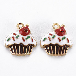 Rack Plating Alloy Enamel Pendants&nbsp;X-ENAM-S126-051-NR