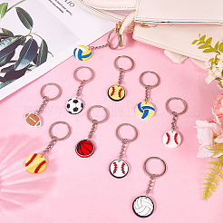 38Pcs Sports PVC Pendant Keychains&nbsp;KEYC-CN0001-09