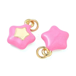 Brass Enamel Pendants&nbsp;KK-H259-01B-G
