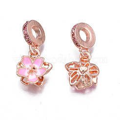 Rack Plating Alloy Enamel European Dangle Charms&nbsp;MPDL-N039-067
