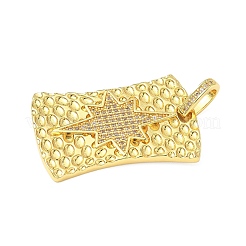 Brass Micro Pave Cubic Zirconia Pendants&nbsp;KK-C105-03G