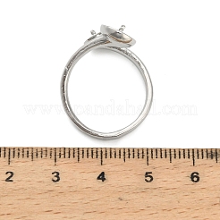Brass Finger Cup Peg Ring Settings&nbsp;KK-L184-55P