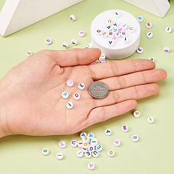 500Pcs 5 Style Initial Acrylic Beads&nbsp;OACR-TA0001-27