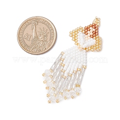 Glass Seed Beaded Angel Pendants&nbsp;PALLOY-MZ0089296-02