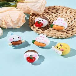 8Pcs 4 Styles Cute Opaque Resin Cabochons&nbsp;CRES-FS0001-22