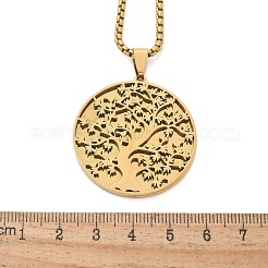 201 Stainless Steel Pendant Necklaces&nbsp;NJEW-Z058-03G
