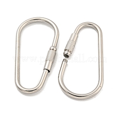 Non-Tarnish 304 Stainless Steel Screw Carabiner Lock Charms&nbsp;STAS-C092-06P