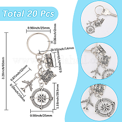 20Pcs Alloy Keychain&nbsp;KEYC-SC00005