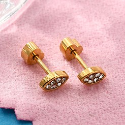 Ion Plating(IP) 304 Stainless Steel Stud Earrings&nbsp;EJEW-A118-13G-02