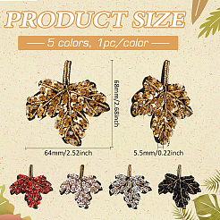 5Pcs 5 Colors Glass Bead Ornament Accessories&nbsp;PATC-FG0002-14