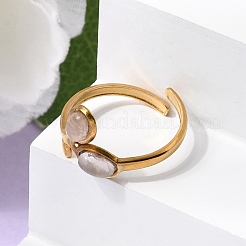 304 Stainless Steel Cuff Open Rings&nbsp;RJEW-F213-04G-07