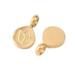 304 Stainless Steel Charms&nbsp;STAS-D390-10G