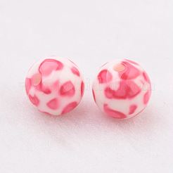Spray Painted Resin Beads&nbsp;GLAA-F049-A17
