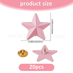 Star Alloy Pin Brooches&nbsp;AJEW-FH0006-07C-G