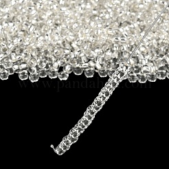 8/0 Transparent Glass Round Seed Beads&nbsp;SEED-J010-F8-21