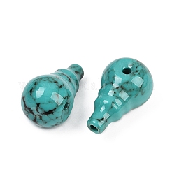 Dyed Synthetic Turquoise 3 Hole Guru Beads&nbsp;G-C198-01A-07
