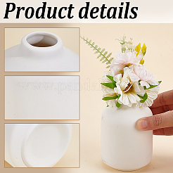 Ceramic Whiteware Vase Ornaments&nbsp;AJEW-WH0609-333