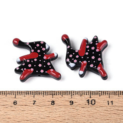 Printed Opaque Resin Beads&nbsp;RESI-N043-21