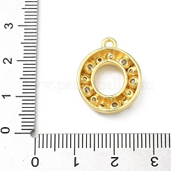 Brass Micro Pave Clear Cubic Zirconia Pendants&nbsp;KK-I476-02G-O
