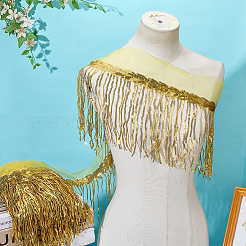 Polyester Tassel Lace Ribbon&nbsp;OCOR-WH0070-175E