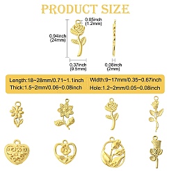 8Pcs 8 Styles 304 Stainless Steel Pendants&nbsp;STAS-CJ0002-91