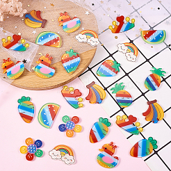 45Pcs 9 Styles Acrylic Cabochons&nbsp;MACR-CJ0001-29