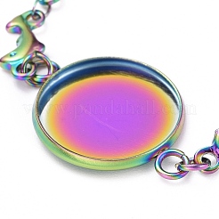 Rainbow Color 304 Stainless Steel Bracelet Making&nbsp;STAS-L248-003M