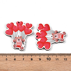 Printed Wood Pendants&nbsp;WOOD-T032-04B