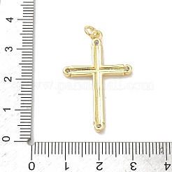 Brass Micro Pave Cubic Zirconia Pendants&nbsp;KK-Z153-24G