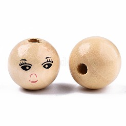 Unfinished Natural Wood Beads&nbsp;X-WOOD-T019-31-A-18mm