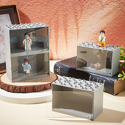 Rectangle Stackable Plastic Minifigures Display Case&nbsp;ODIS-WH0043-60B