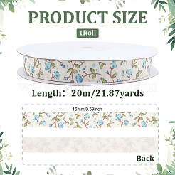 1 Roll Printed Cotton Ribbons&nbsp;SRIB-PH0001-74A